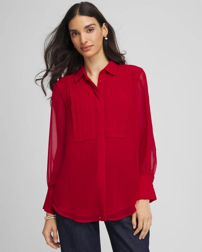 Chico's Sale | Pintuck Georgette Tunic