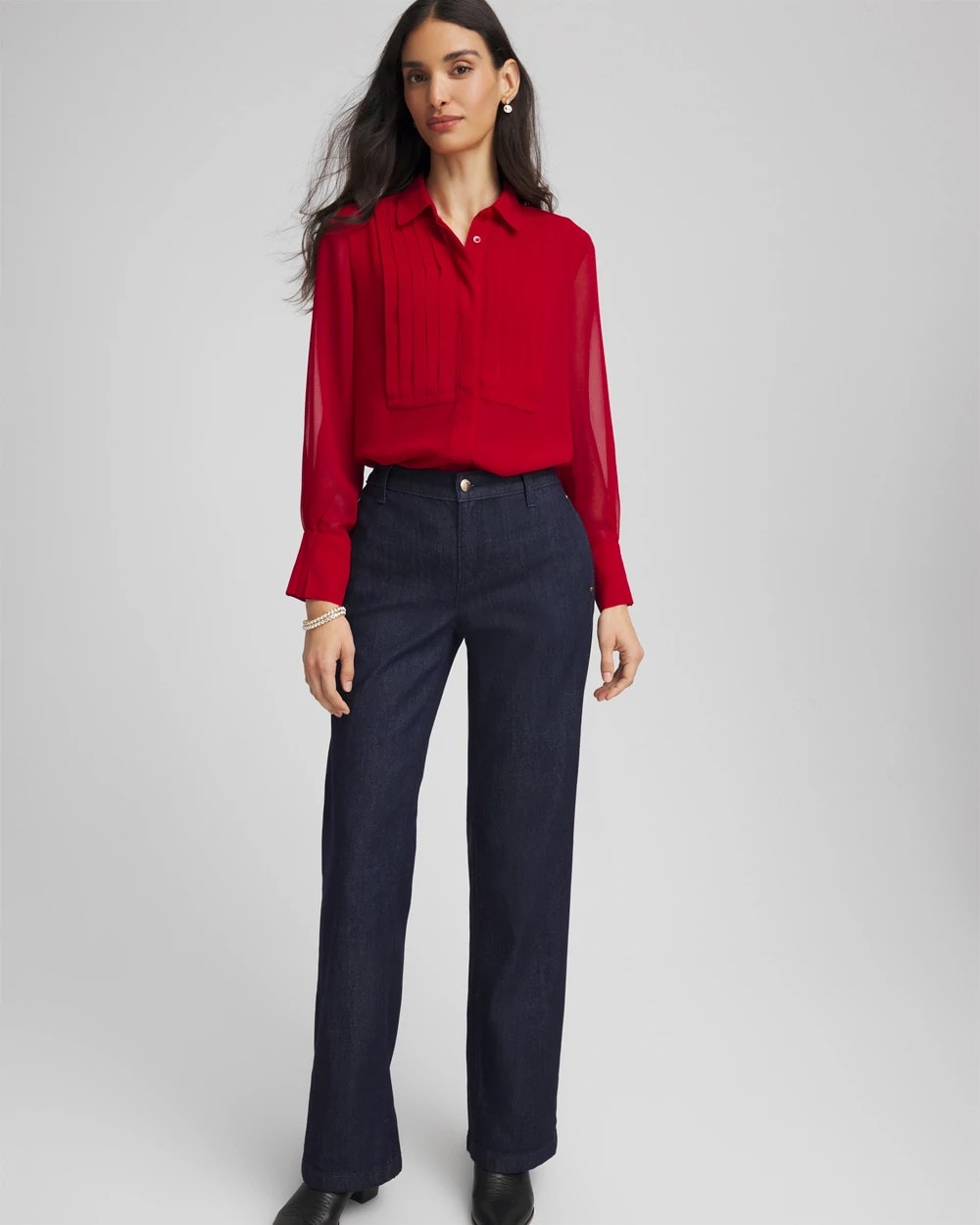 Chico's Sale | Pintuck Georgette Tunic