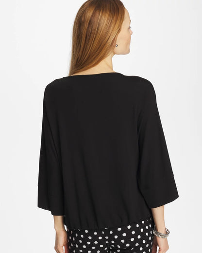 Chico's Premium | Matte Jersey Bubble Hem Top