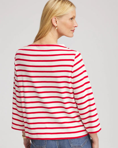 Chico's Best Seller | Bateau Neck Stripe Top