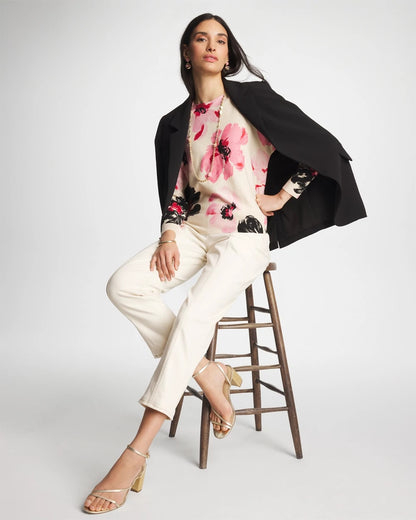Chico's Trusted | Printed Bateau Dolman Pullover