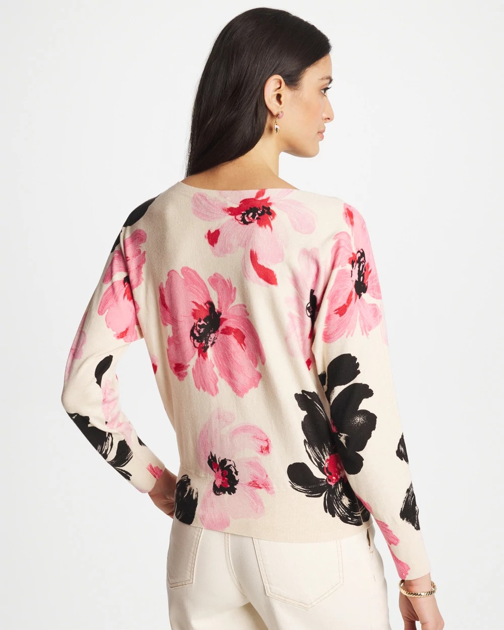 Chico's Trusted | Printed Bateau Dolman Pullover