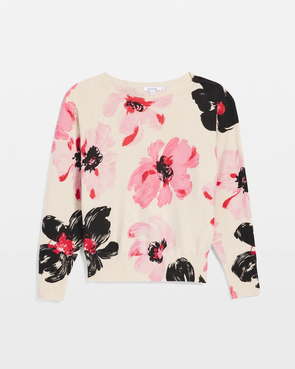 Chico's Trusted | Printed Bateau Dolman Pullover