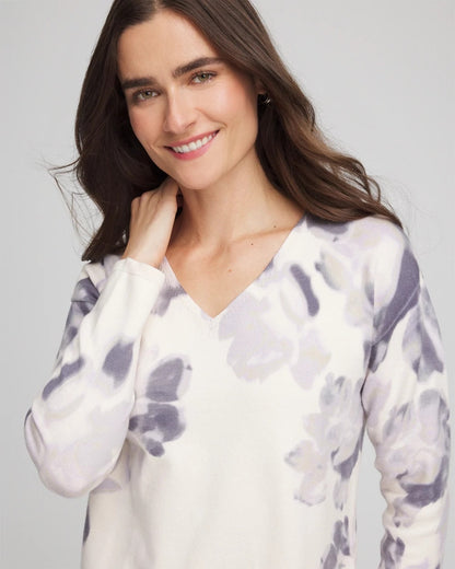 Chico's Exclusive | Printed V-Neck Sweater