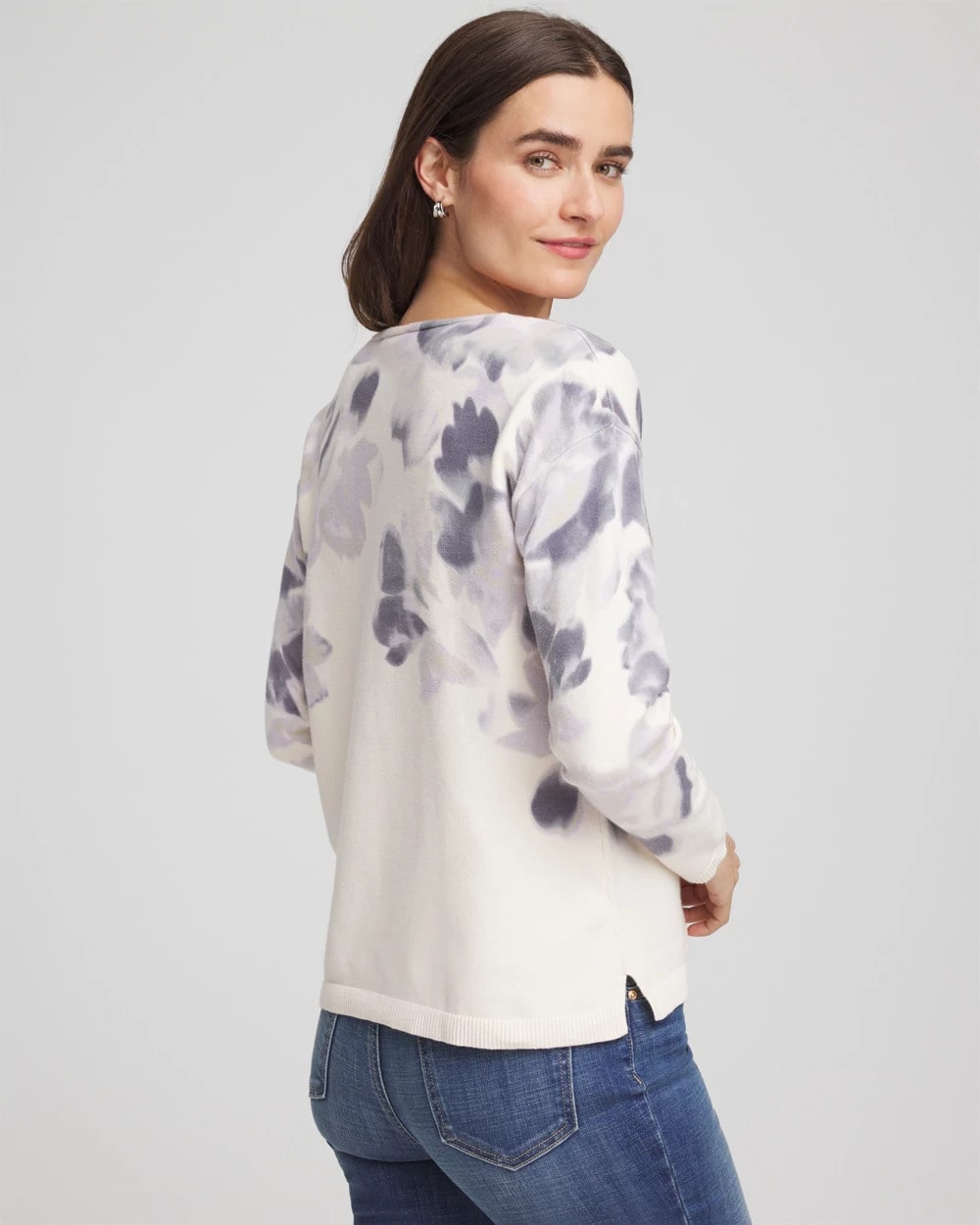 Chico's Exclusive | Printed V-Neck Sweater