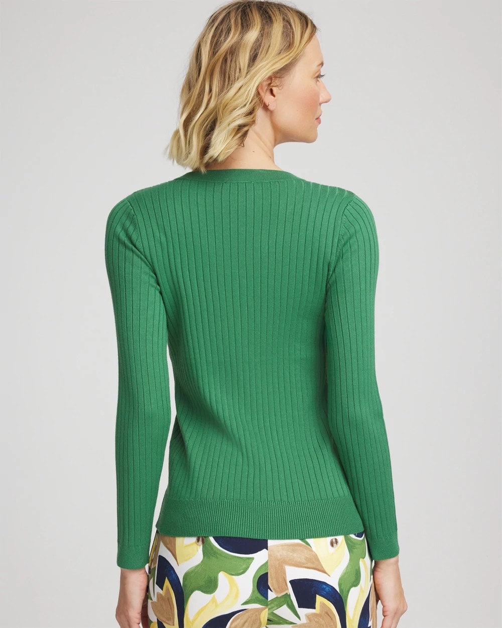 Chico's Essential | Ribbed Button Henley Sweater