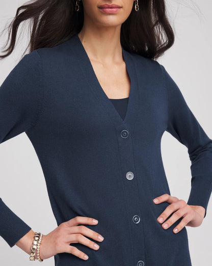Chico's Essential | Novelty Duster Button Cardigan