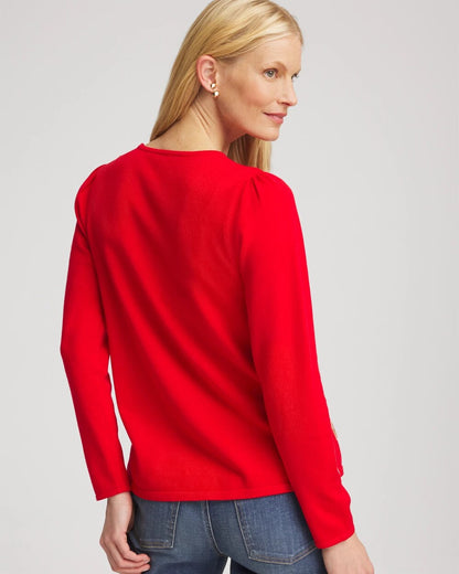 Chico's Trending | V-Day Embroidered Heart Pullover