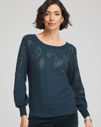 Chico's Trending | Heatset Embroidered Pullover