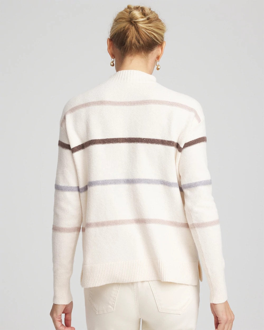 Chico's Best Price | Sequined Stripe Pullover Sweater