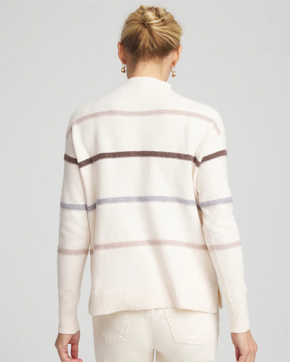 Chico's Best Price | Sequined Stripe Pullover Sweater