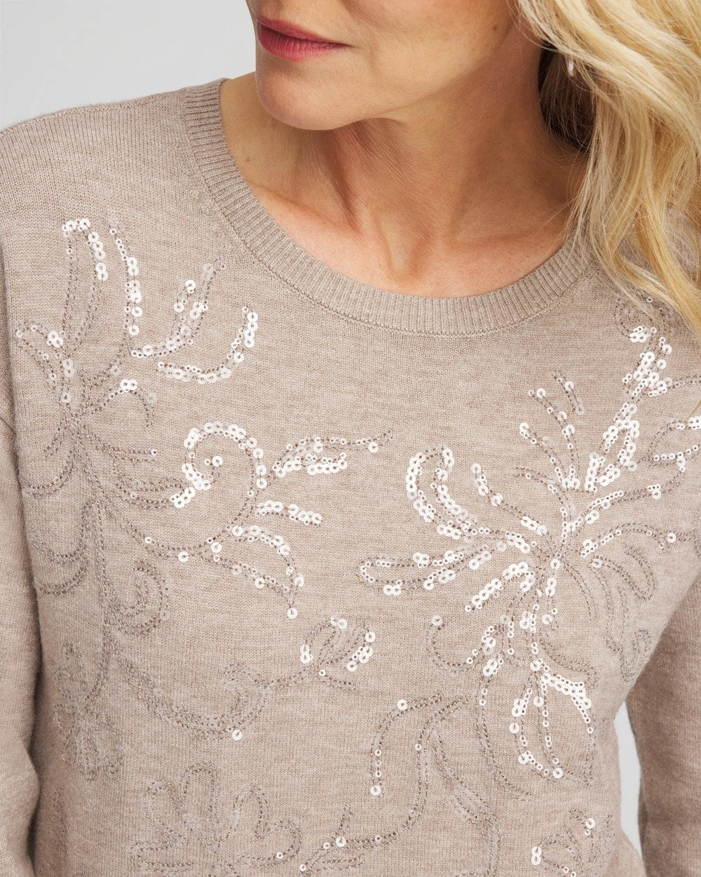 Chico's Customer Favorite | Floral Sequined Pullover