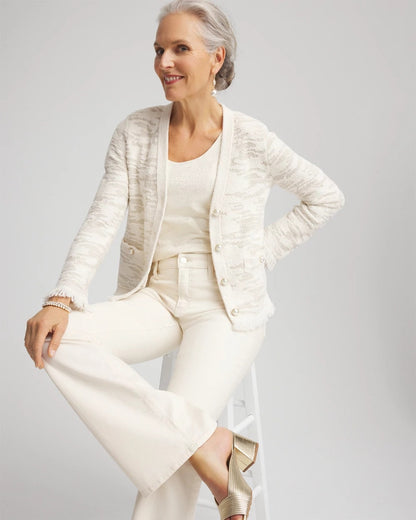 Chico's Trending | Fringe Textured V-Neck Cardigan