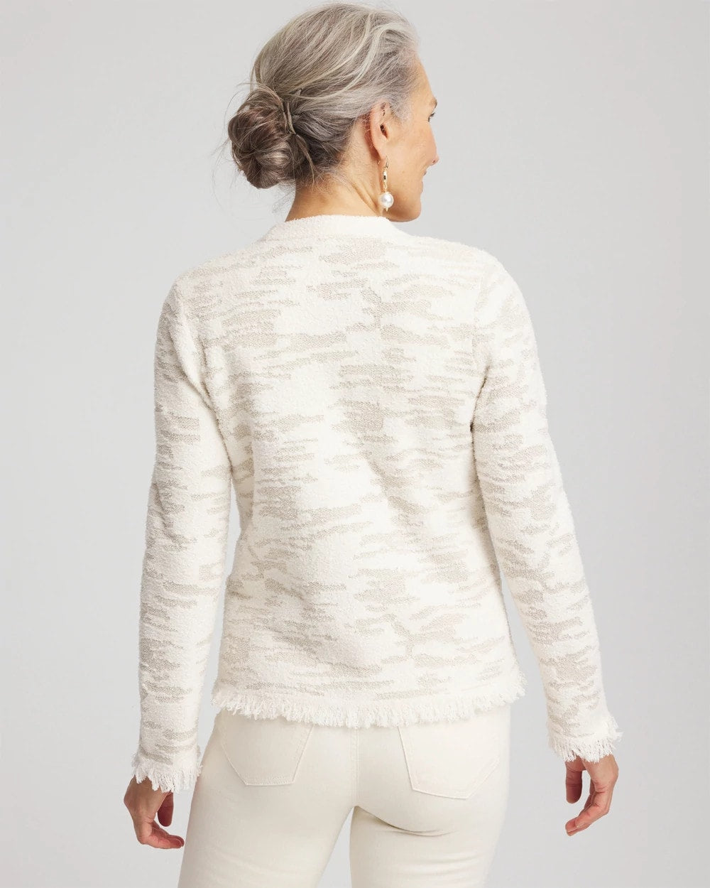Chico's Trending | Fringe Textured V-Neck Cardigan