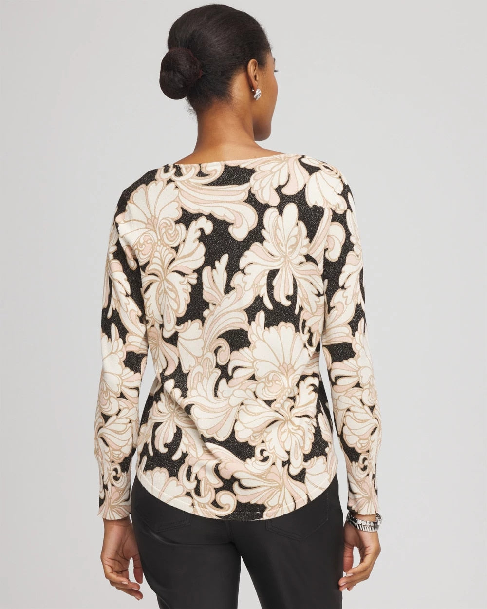 Chico's Great Value | Ella Metallic V-Neck Sweater