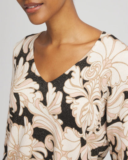 Chico's Great Value | Ella Metallic V-Neck Sweater