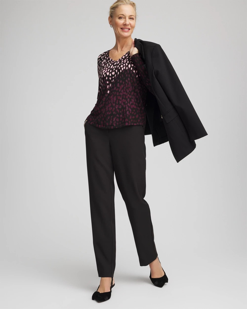 Chico's Exclusive | Ella Printed V-Neck Sweater