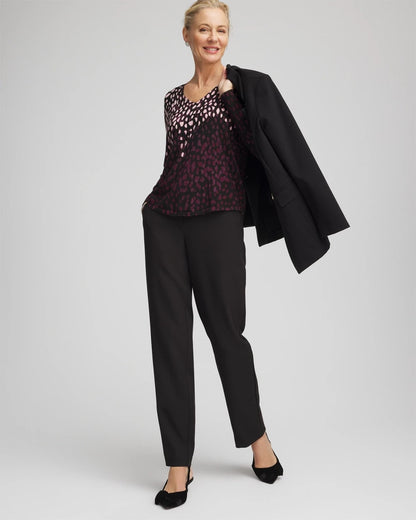 Chico's Exclusive | Ella Printed V-Neck Sweater
