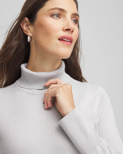 Chico's Special Offer | Metallic Turtleneck Pullover Sweaters