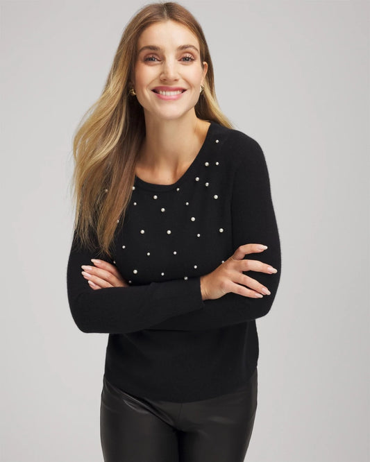 Chico's Latest | Embellished Cashmere Pullover Sweater