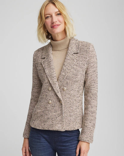 Chico's Quality | Double Breasted Tweed Blazer