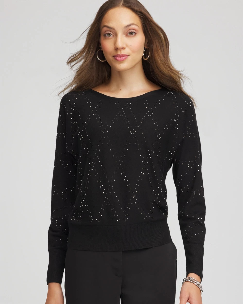 Chico's Customer Favorite | Ella Embellished Dolman Pullover Sweater