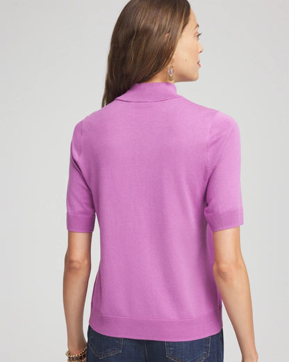 Chico's Everyday | Ella Elbow Sleeve Mockneck Sweater