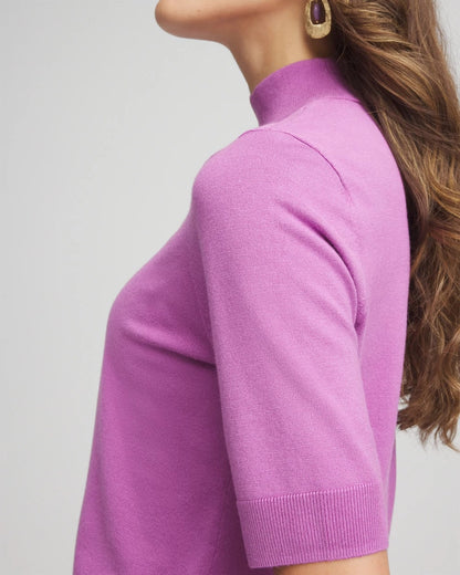 Chico's Everyday | Ella Elbow Sleeve Mockneck Sweater