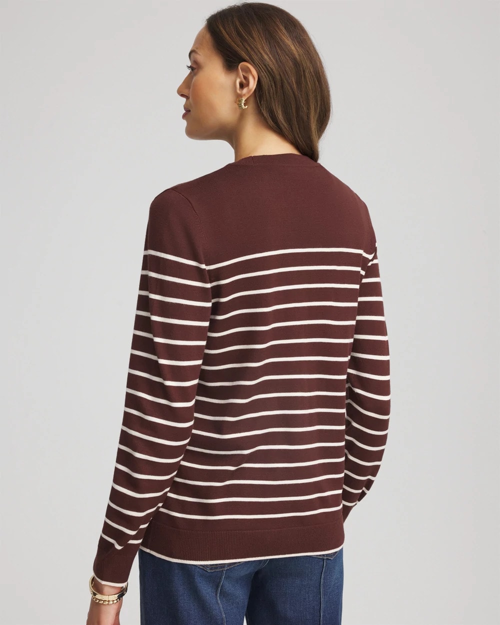 Chico's Top Pick | Ella Striped Long-Sleeve Cardigan
