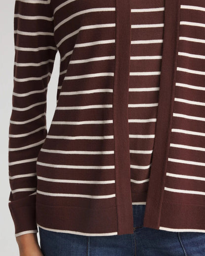 Chico's Top Pick | Ella Striped Long-Sleeve Cardigan