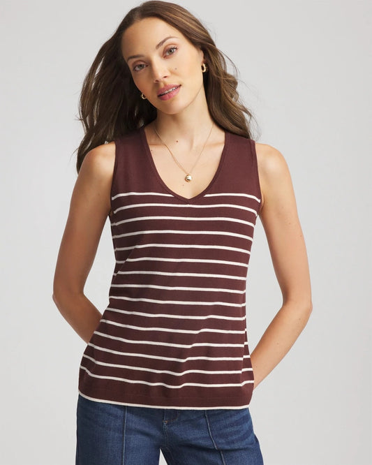 Chico's Sale | Ella Striped Sweater Tank