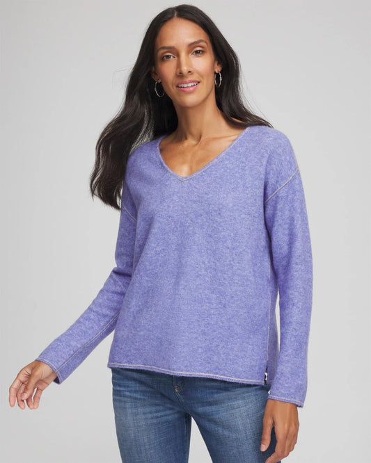 Chico's Great Value | Contrast Stitch Detail Pullover