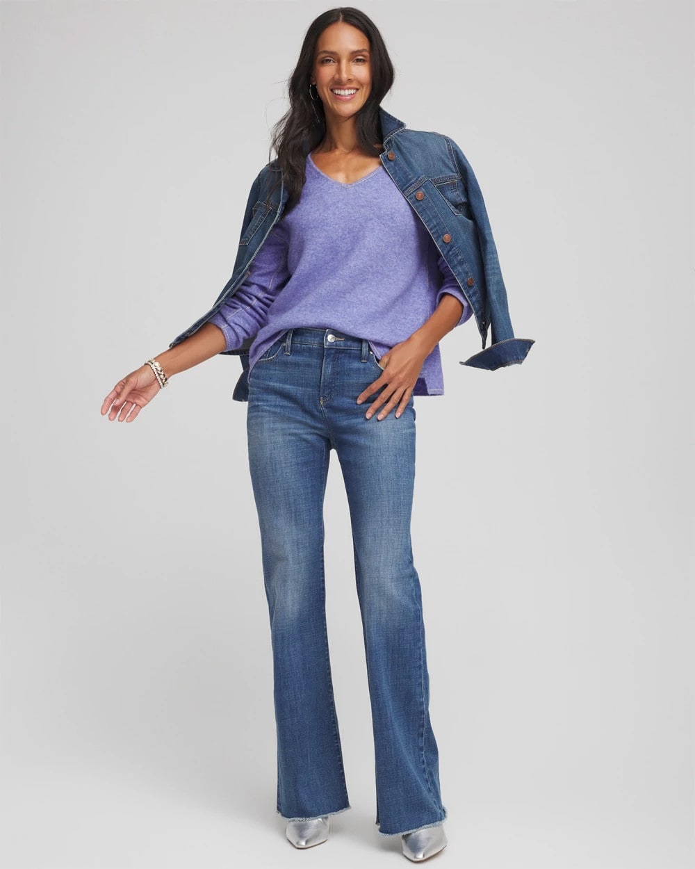 Chico's Great Value | Contrast Stitch Detail Pullover