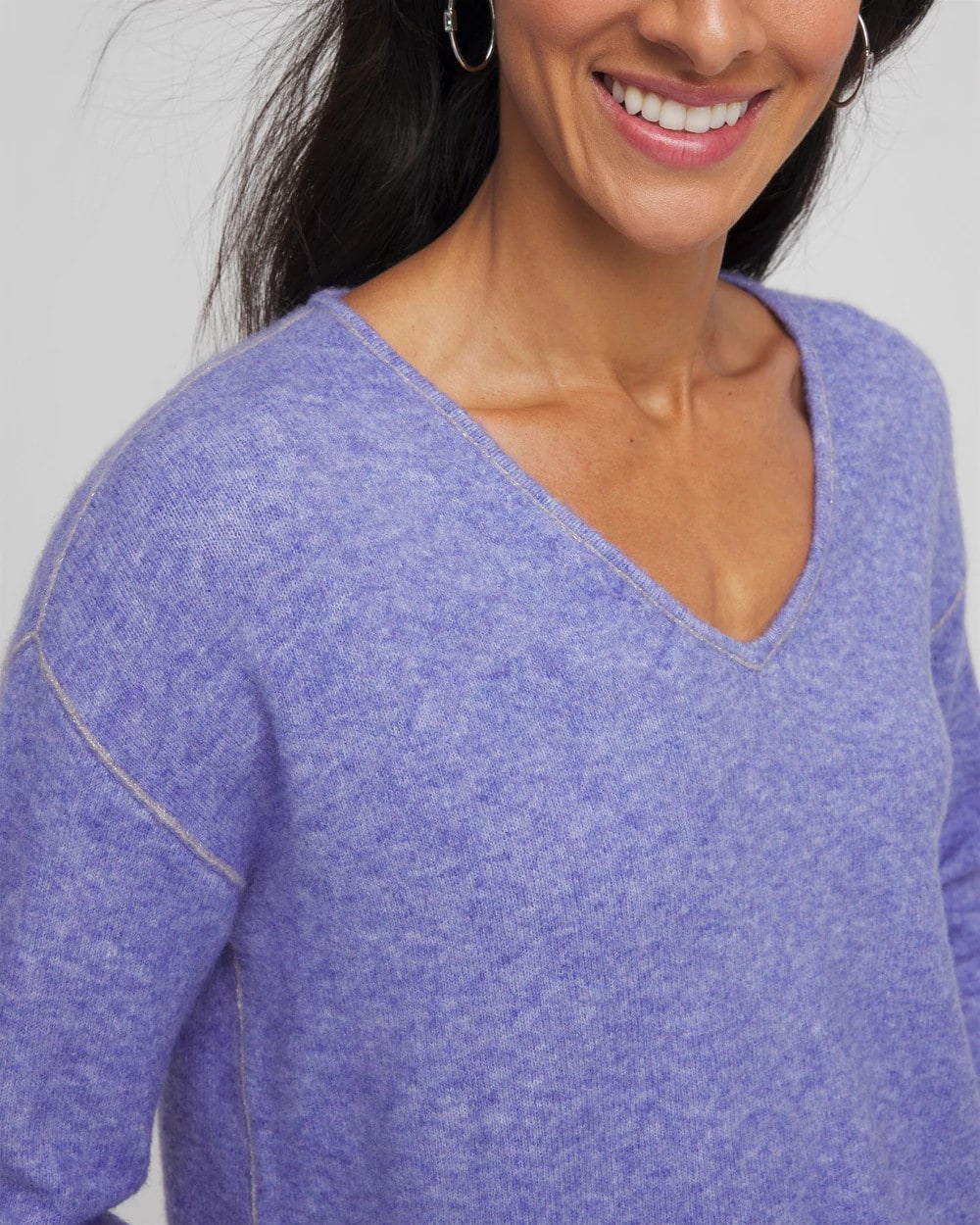 Chico's Great Value | Contrast Stitch Detail Pullover