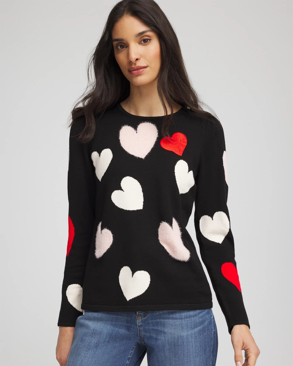 Chico's Best Price | V-Day Multi-Heart Pullover