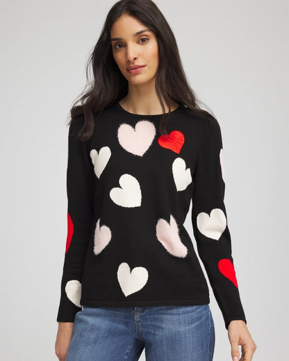 Chico's Best Price | V-Day Multi-Heart Pullover