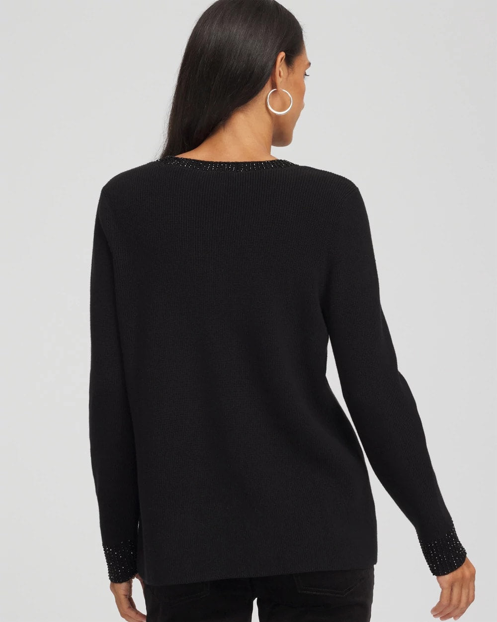Chico's Quality | Embellished V-Neck Pullover Sweater