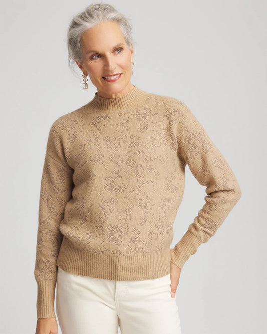 Chico's Trending | Jacquard Mockneck Pullover