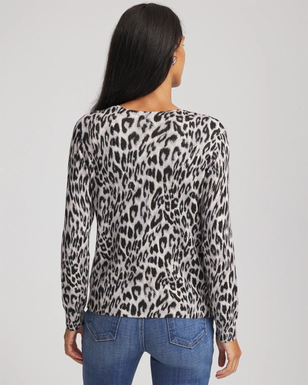 Chico's Popular | Animal Crewneck Cardigan