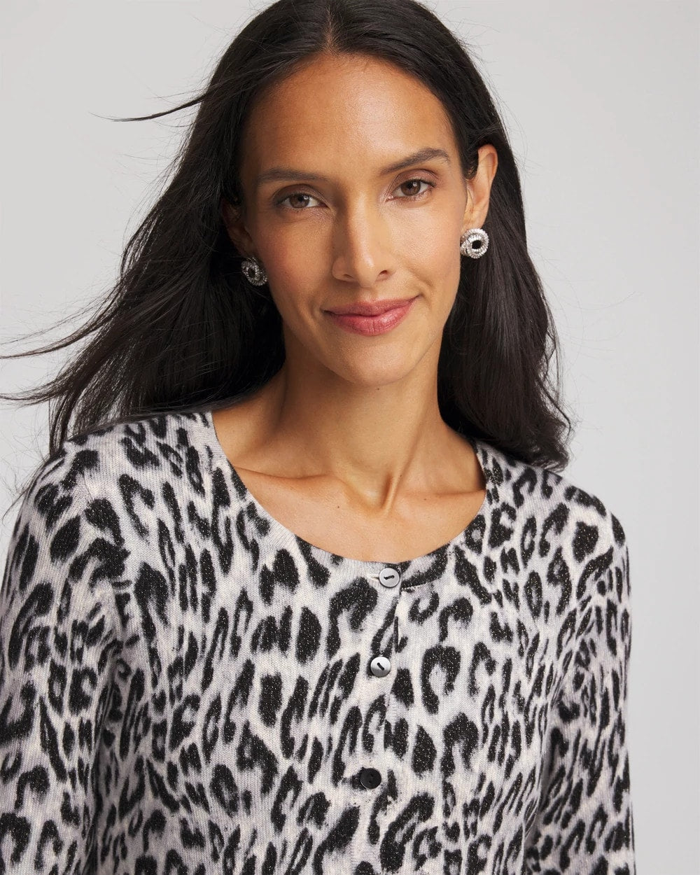 Chico's Popular | Animal Crewneck Cardigan