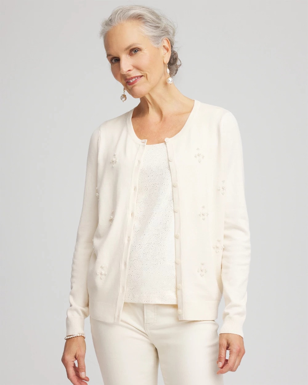 Chico's Featured | Embellished Crewneck Cardigan