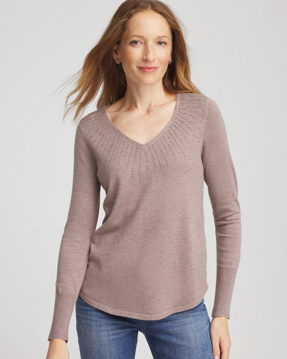 Chico's Customer Favorite | Ella Embellished V-Neck Sweater