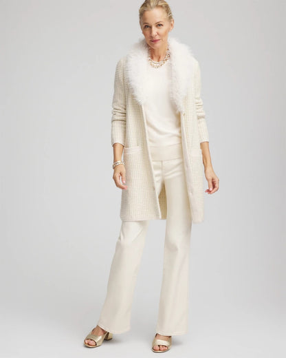 Chico's Customer Favorite | Fur Trim Cardigan