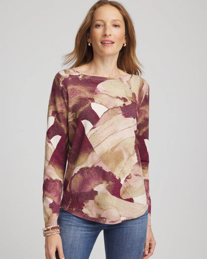 Chico's Customer Favorite | Ella Ocean Glitz Boatneck Sweater