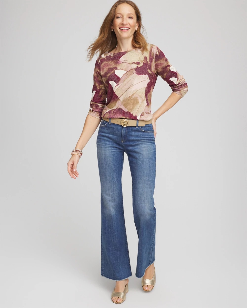 Chico's Customer Favorite | Ella Ocean Glitz Boatneck Sweater