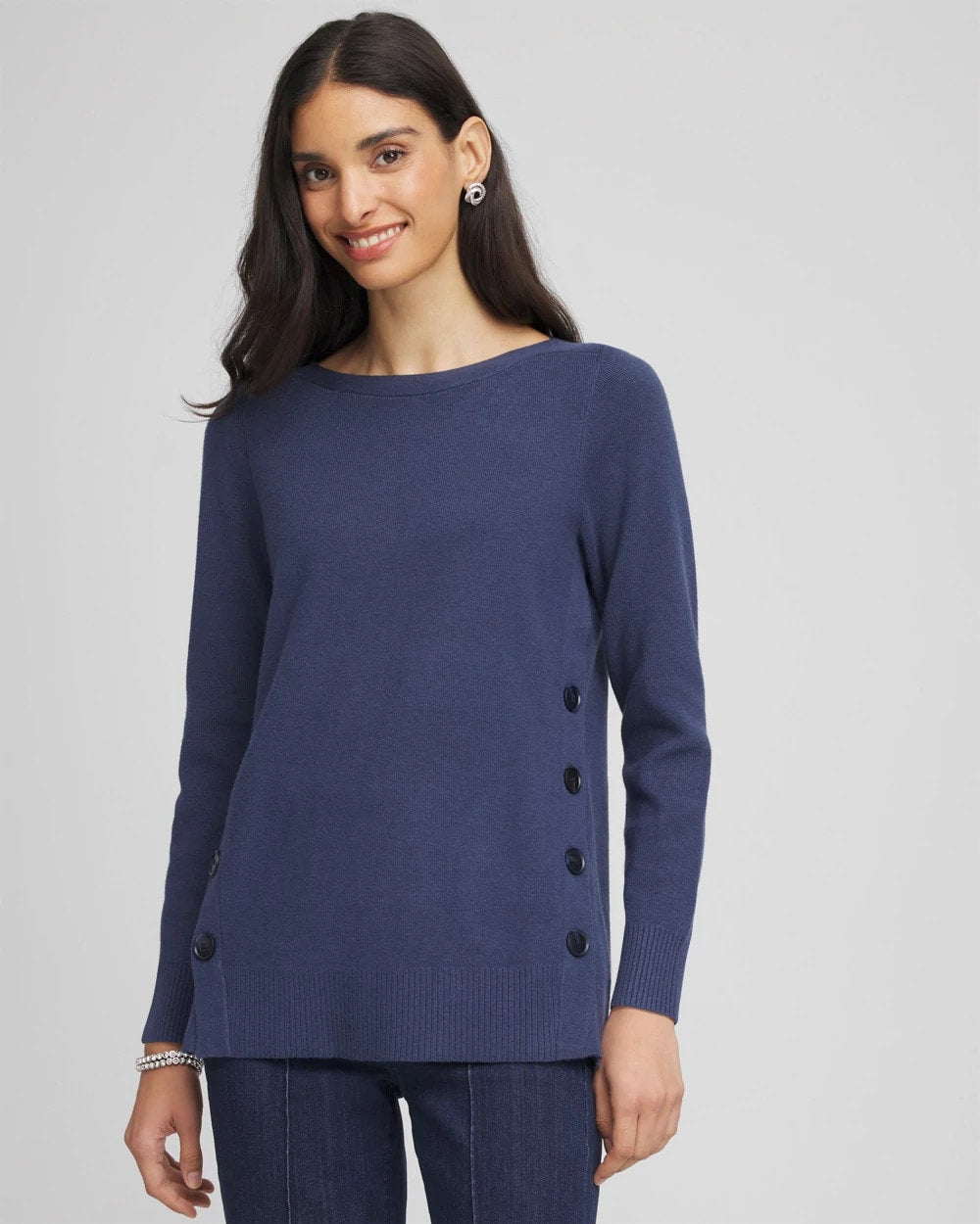 Chico's Essential | Button Tunic Sweater