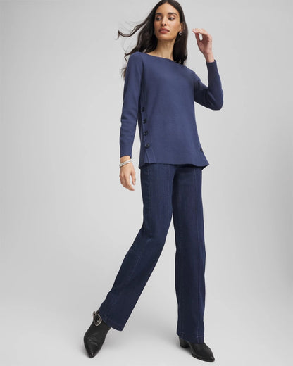 Chico's Essential | Button Tunic Sweater