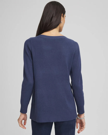 Chico's Essential | Button Tunic Sweater