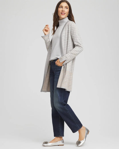 Chico's Premium | Metallic Herringbone Cardigan