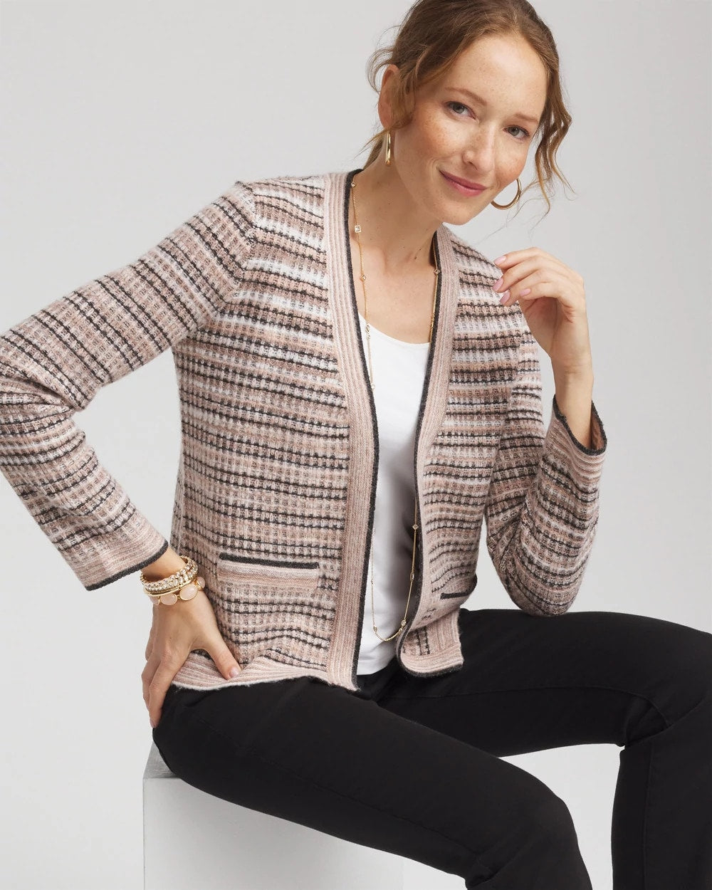 Chico's Popular | Sunset Abstract Sweater Jacket